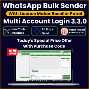 WaSender Bulk WhatsApp Sender + Group Sender + WhatsApp Auto Reply Bot (V3.3.0)