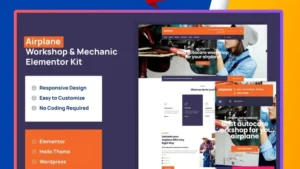 Airplane - Mechanic Workshop Elementor Template Kit
