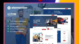 Gotow - Towing Services Elementor Template Kit