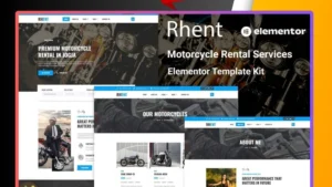 Rhent - Motorcycle Rental Services Elementor Template Kit