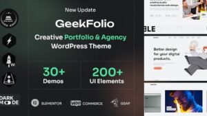 Geekfolio - Elementor Creative Portfolio and Agency WordPress Theme