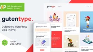 Gutentype 100% Gutenberg WordPress Theme for Modern Blog