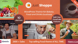 Justshoppe Elementor Cake Bakery Theme
