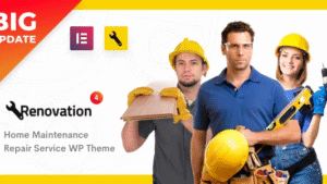 Renovation - Repair Service, Home Maintenance Elementor WP Theme