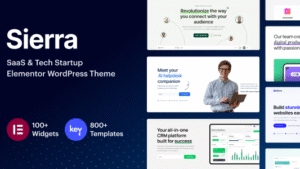 Sierra - SaaS and Tech Startup Elementor WordPress Theme