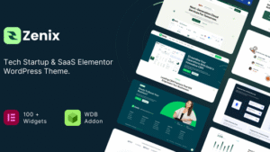 Zenix - Tech Startup and SaaS WordPress Theme