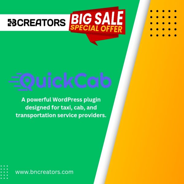 QuickCab - WooCommerce Taxi Booking Plugin - Image 1