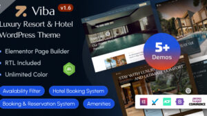 Viba - Luxury Resort and Hotel Elementor WordPress Theme