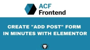 ACF Frontend For Elementor