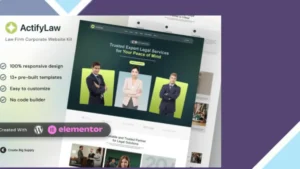 ActifyLaw - Law Firm Corporate Elementor Template Kit
