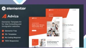Adviza - Immigration and Visa Consulting Elementor Template Kit
