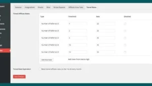 AffiliateWP - Tiered Affiliate Rates