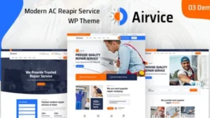 Airvice - AC Repair Services WordPress Theme