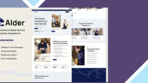 Alder - Handyman and Repair Service Elementor Template Kit