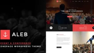 Aleb - Event Conference Onepage WordPress Theme