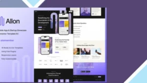 Allon - Mobile App and Startup Showcase Elementor Template Kit