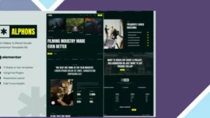 Alphons - Film Maker and Movie Studio Elementor Template Kit