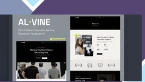Alvine - Film and Video Production Service Elementor Template Kit