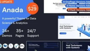 Anada - Data Science and Analytics WordPress Theme