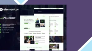 Anchor - Business Consulting Elementor Template Kit