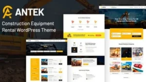 Antek - Construction Equipment Rentals WordPress Theme