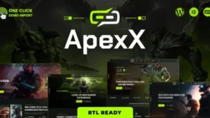 ApexX - Esports and Gaming WordPress Theme