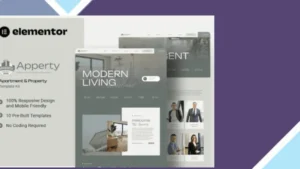 Apperty - Appartment and Property Elementor Template Kit