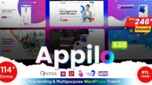 Appilo - App Landing Page WordPress Theme