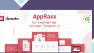 AppRaxx - App Landing Page Elementor Template Kit