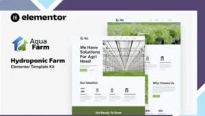 Aquafarm - Hydroponic Farm Elementor Template Kit
