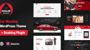 Aqualine - Car Washing Service with Booking System WordPress Theme