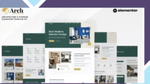 Archinterior - Architecture and Interior Elementor Pro Template Kit