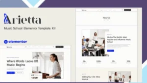 Arietta - Music School Elementor Template Kit