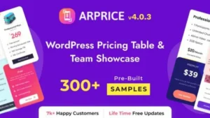 ARPrice - WordPress Pricing Table Plugin