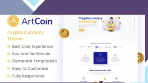 ArtCoin - Bitcoin and Cryptocurrency Elementor Template Kit