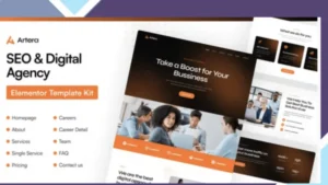 Artera - SEO and Digital Agency Elementor Pro Template Kit