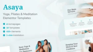 Asaya - Yoga and Meditation Elementor Template Kit
