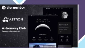 Astron - Astronomy Elementor Template Kit