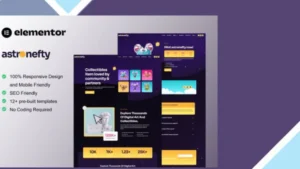 Astronefty - NFT Portfolio Elementor Template Kit