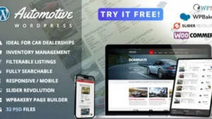 Automotive Car Dealership Business WordPress Theme