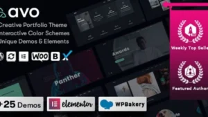 Avo - Creative Portfolio and Agency WordPress Theme