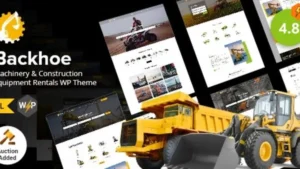 Backhoe - Heavy Equipment Rentals WordPress Theme