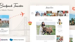 Backpack Traveler - Modern Blog