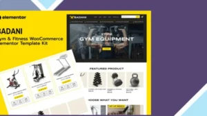 Badani - Gym Fitness Equipment Shop and Store WooCommerce Elementor Pro Template Kit