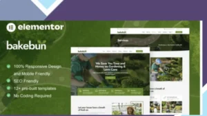 Bakebun - Landscape and Gardening Elementor Template Kit
