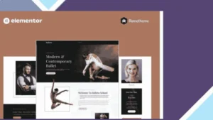 Balleto - Ballet School Elementor Pro Full Site Template Kit
