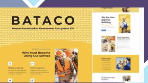 Bataco - Home Renovation and Construction Elementor Template Kit