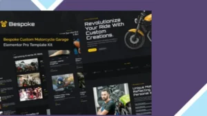 Bespoke - Custom Motorcycle Garage Elementor Pro Template Kit
