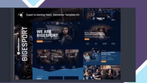 Bigesport - Esport and Gaming Team Elementor Template Kit