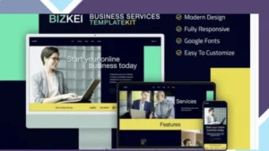 Bizkei - Business and Services Elementor Template Kit